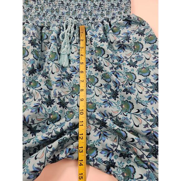 BOG Darcy jumper LOOK blue floral Flare boho summer one piece whimsical fun L - Picture 10 of 12
